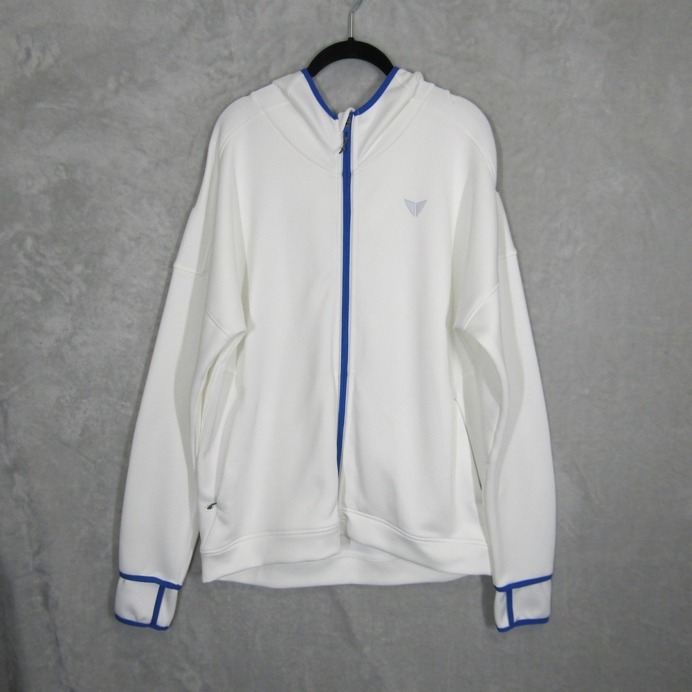 Korsa Roadrunner Sports White Full Zip Hoodie Jacket Athletic Womens Medium